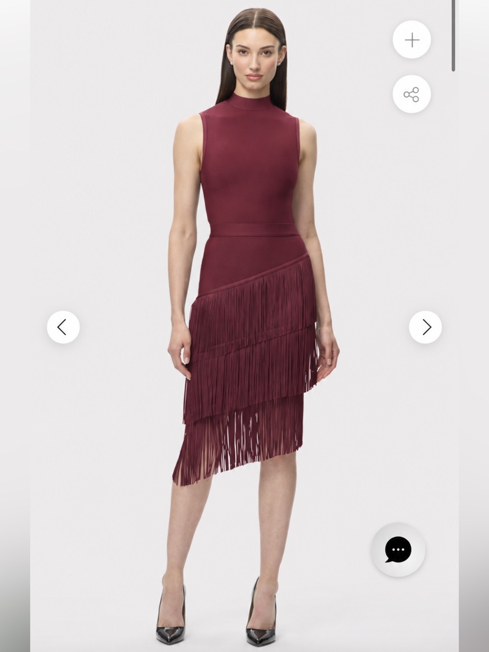 Herve Leger Fringe Midi Dress